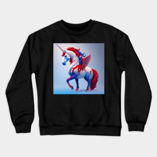 Red White Blue Unicorn Crewneck Sweatshirt